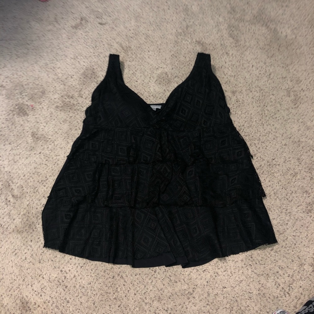 Black avenue bathing suit top